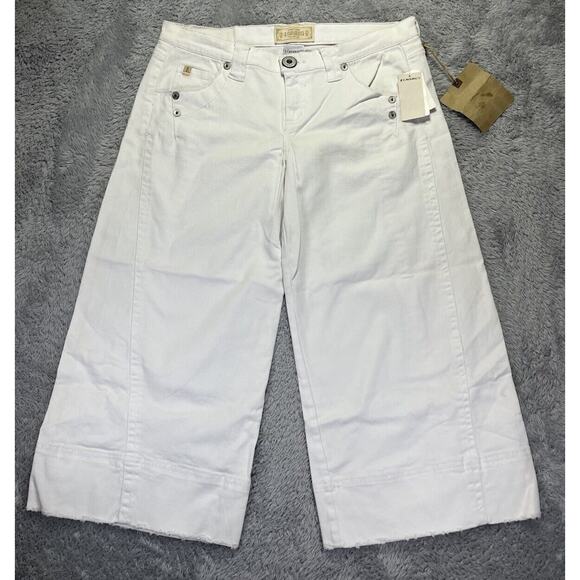 VINTAGE White‎ Z Cavaricci Women Jnr Cropped Jeans 13 Y2K 34x24 Deadstock *Read - Picture 1 of 13